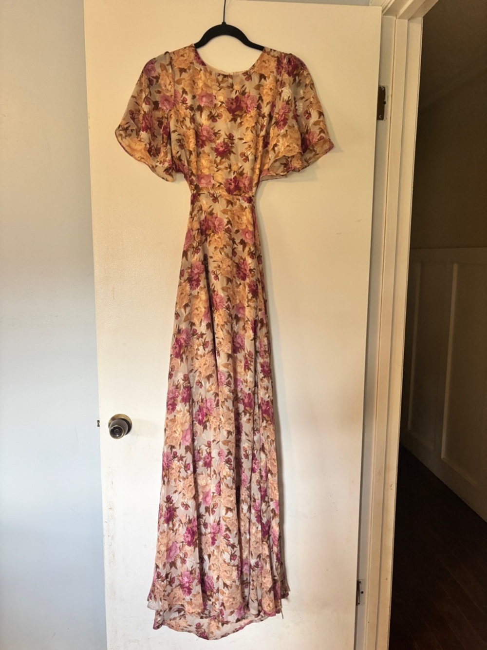 ASTR the Label Backless Floral Maxi Dress, Size XS